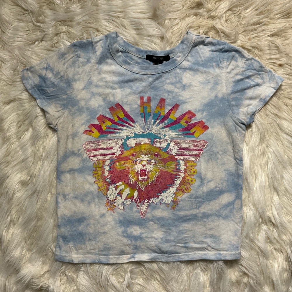 Van Halen tie dye crop top FOREVER 21